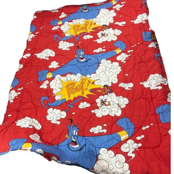 Vintage Rare 90s Disney Aladdin 62x86 in Twin Comforter Blanket Reversible - Picture 2 of 8